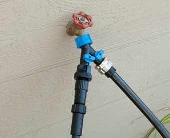 Drip Zone Faucet Connection Kit with a Two-Way Splitter