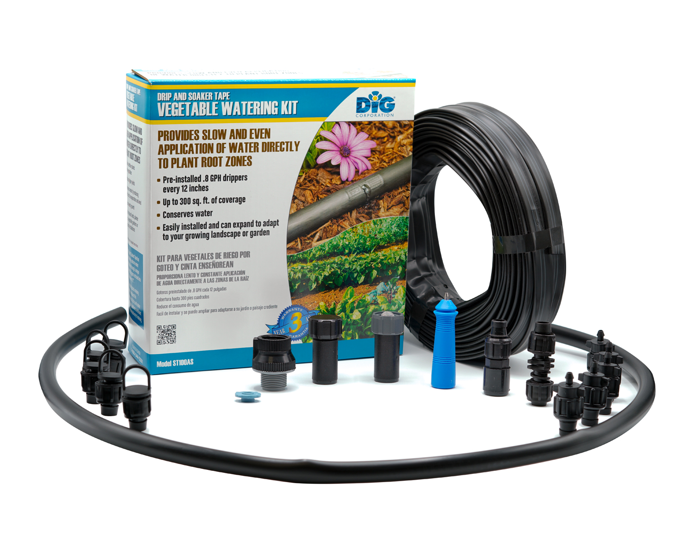 ST100AS Drip & Soak Tape Vegetable Watering Kit